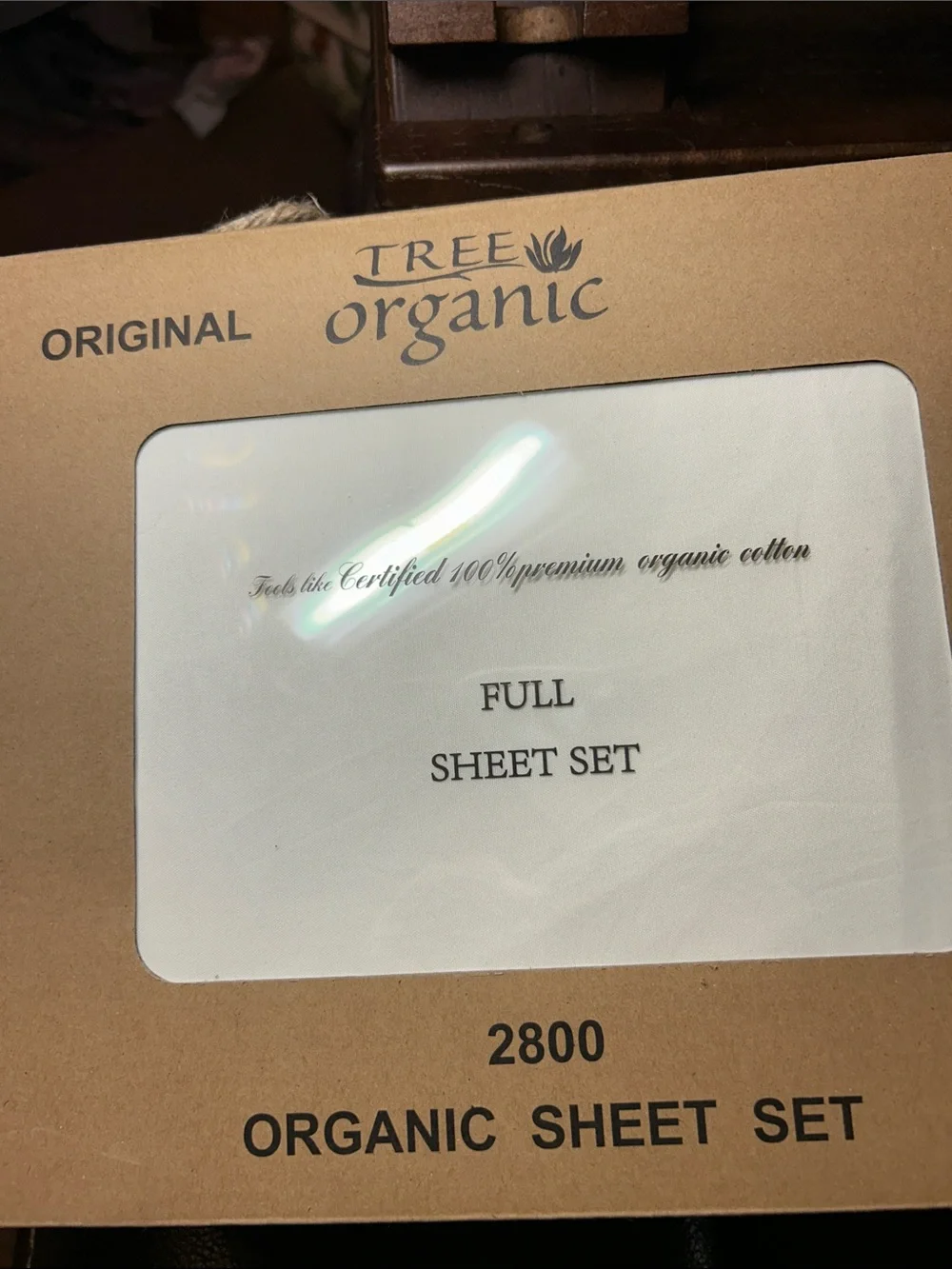 Full Organic Sheet Set -2800 Thread Count Tree ORGANIC off white, ivory. NEW